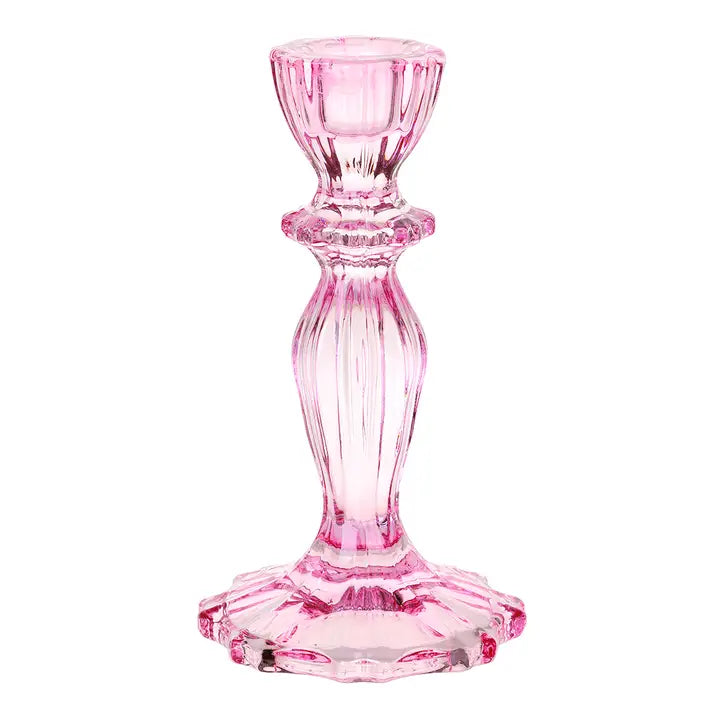 Pink Glass candle holder-Top 30 Christmas-Little Fish Co.