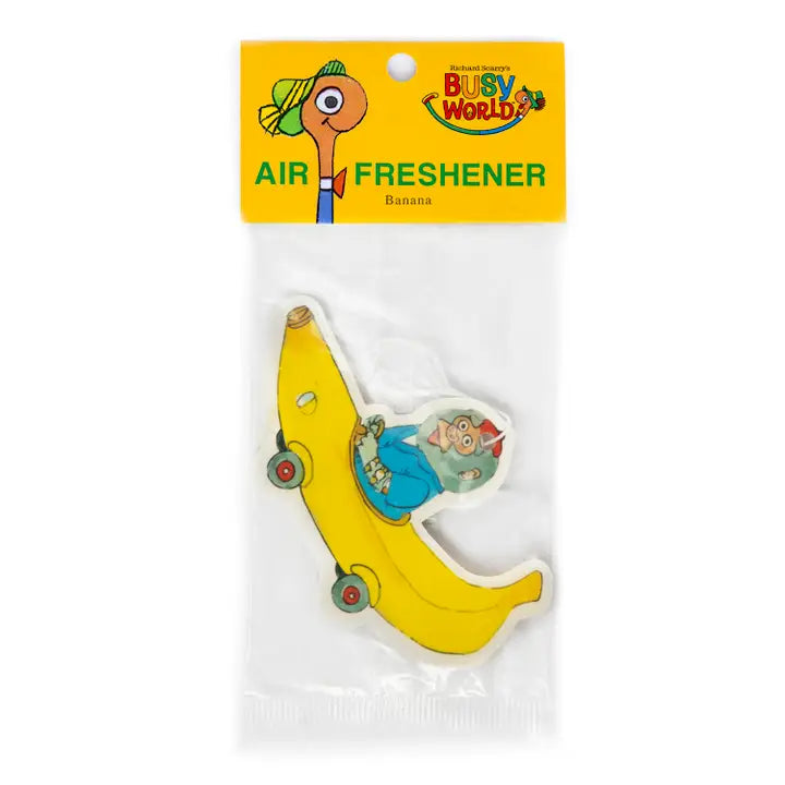 3P4 X Richard Scarry® - Banana Car Air Freshener-Little Fish Co.