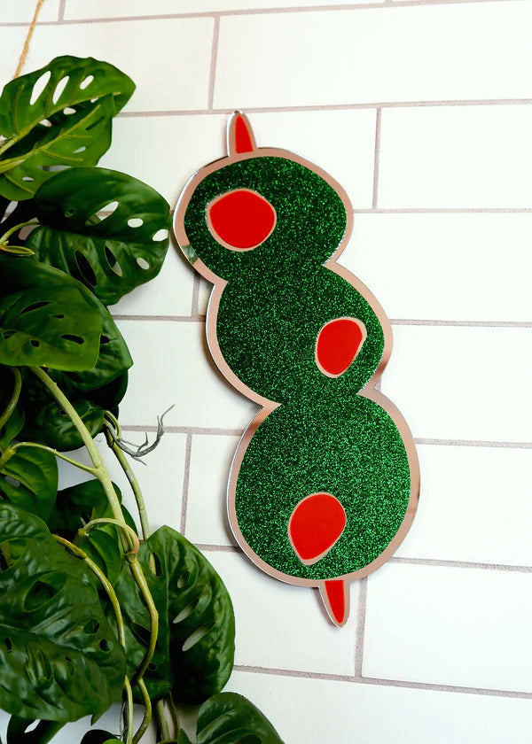 Olives On A Stick Glitter Mirror