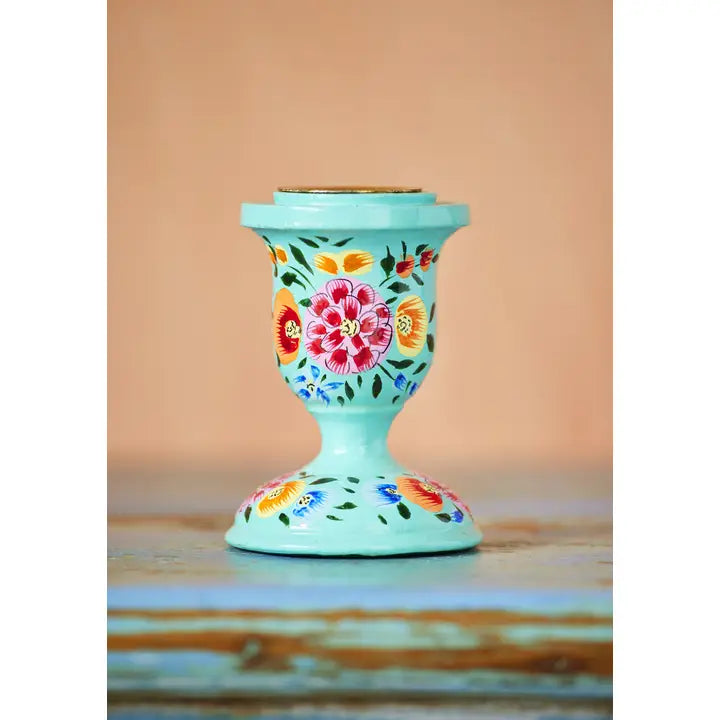 Hand Painted Kashmiri Candlestick - colours selected at random-Top 30 Christmas-Little Fish Co.