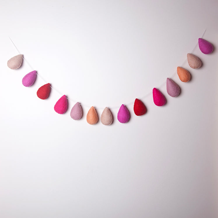 Felt Droplet garland - Sherbert-Fun-Little Fish Co.