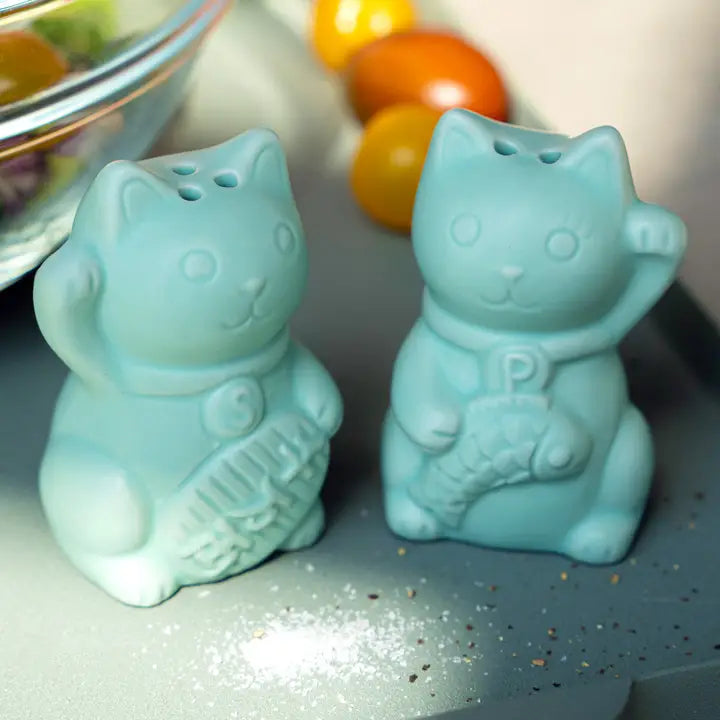 Lucky Cat Salt and Pepper Shakers