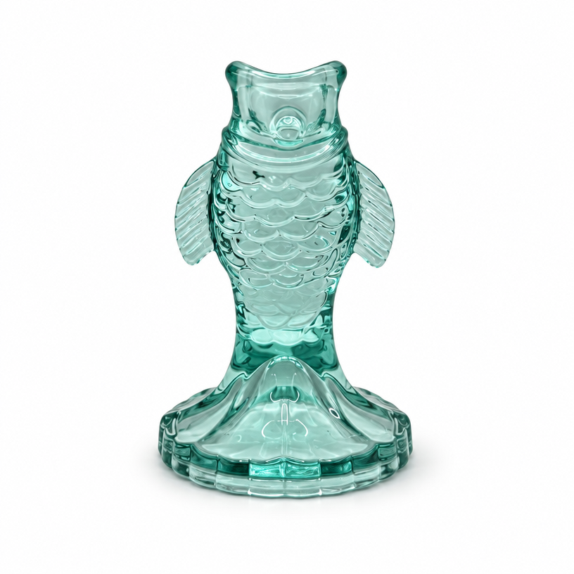 Glass Fish Candle holder
