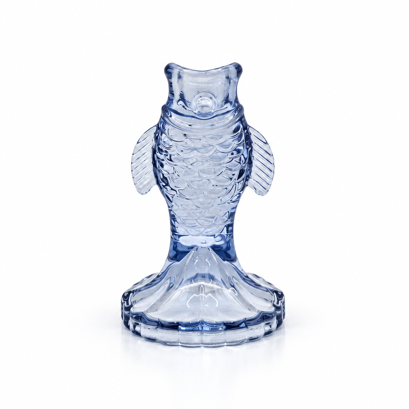 Glass Fish Candle holder