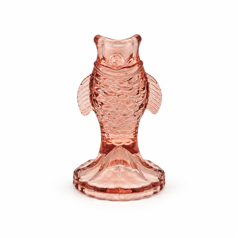 Glass Fish Candle holder