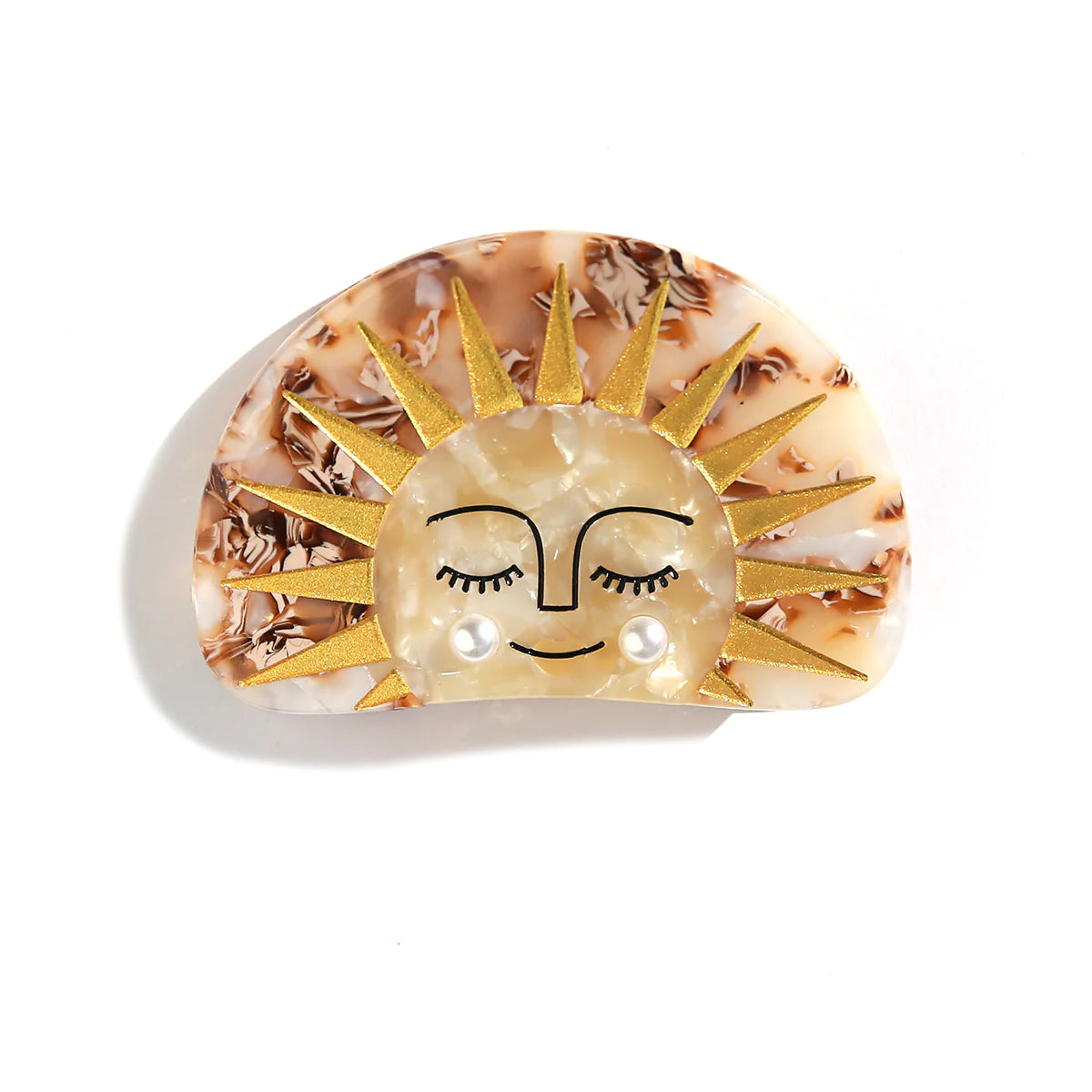 Gold Sun hair clip-Fashion-Little Fish Co.