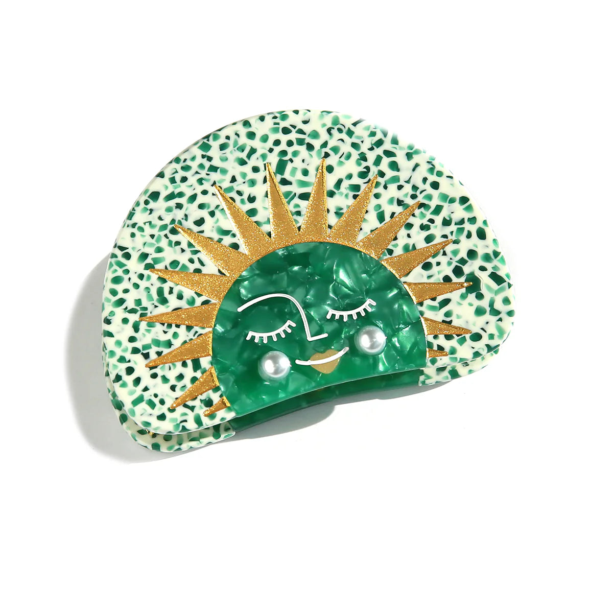 Green Sun Hair Clip-Fashion-Little Fish Co.