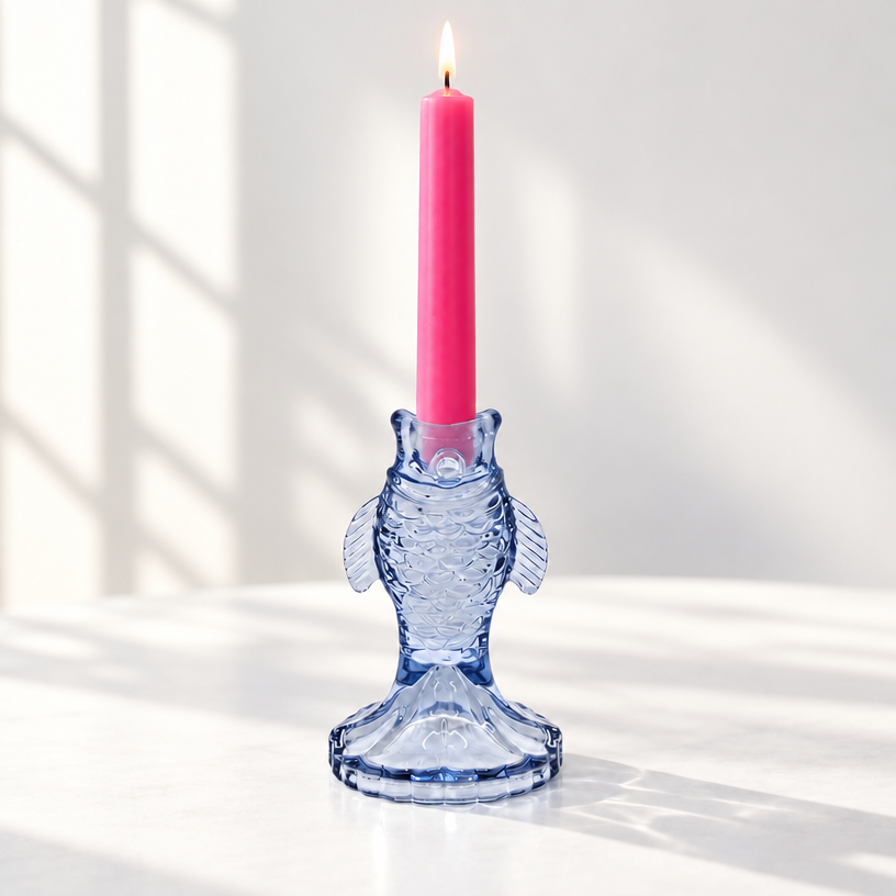 Glass Fish Candle holder
