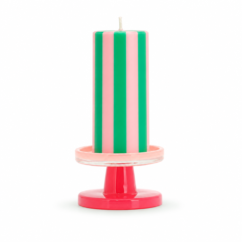 Hot Pink Pillar Candle holder