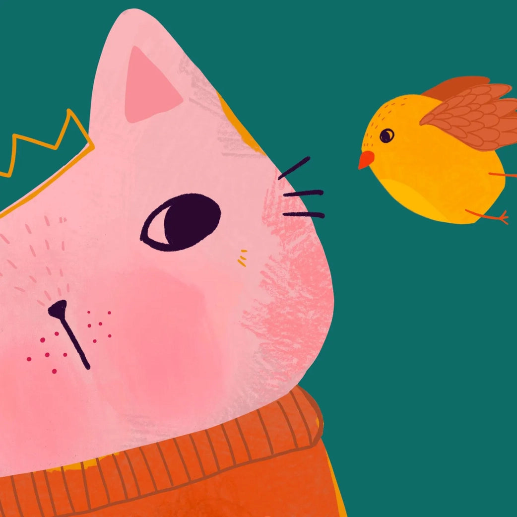 Cat Stretch Art Print 8x10