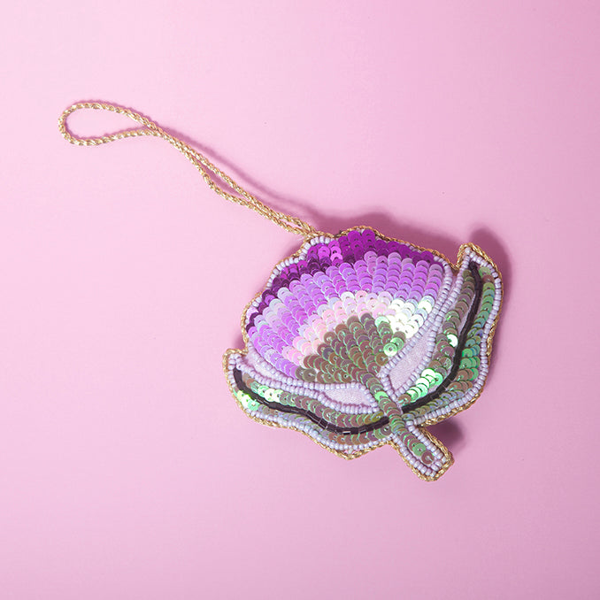 Lilac Flower beaded Tree decoration-Little Fish Co.