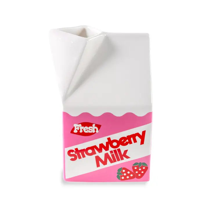 Strawberry Milk Vase-Decor-Little Fish Co.