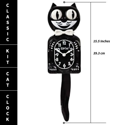 Classic Black Kit Cat Clock
