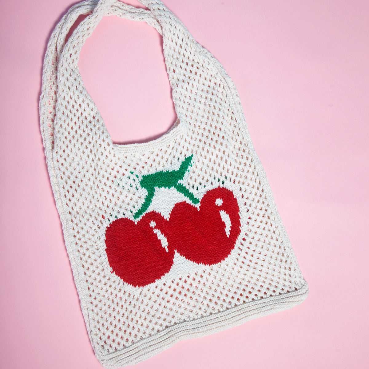 Crochet Cherry Shopper - Colours assorted-Fashion-Little Fish Co.