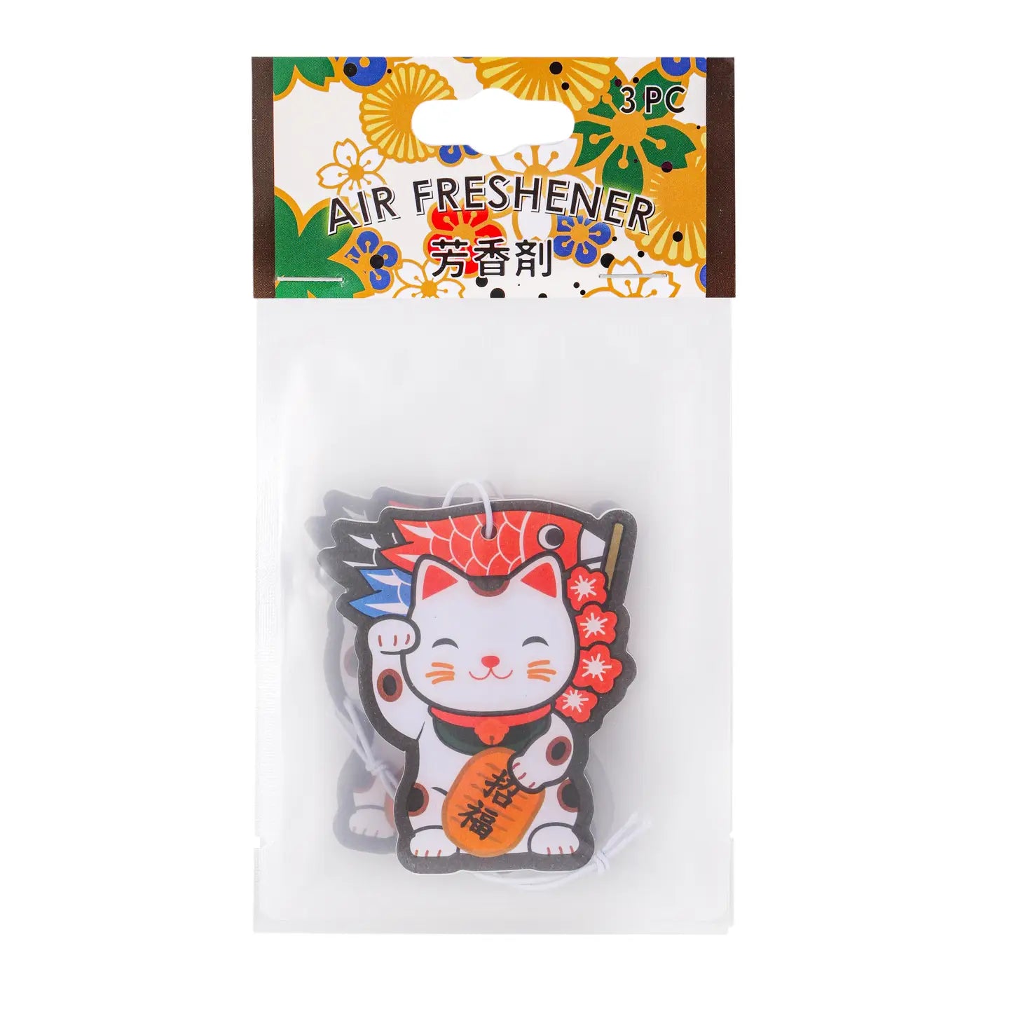 Lucky Cat Air Freshener - White Sage Scent 3 piece-Stationary-Little Fish Co.