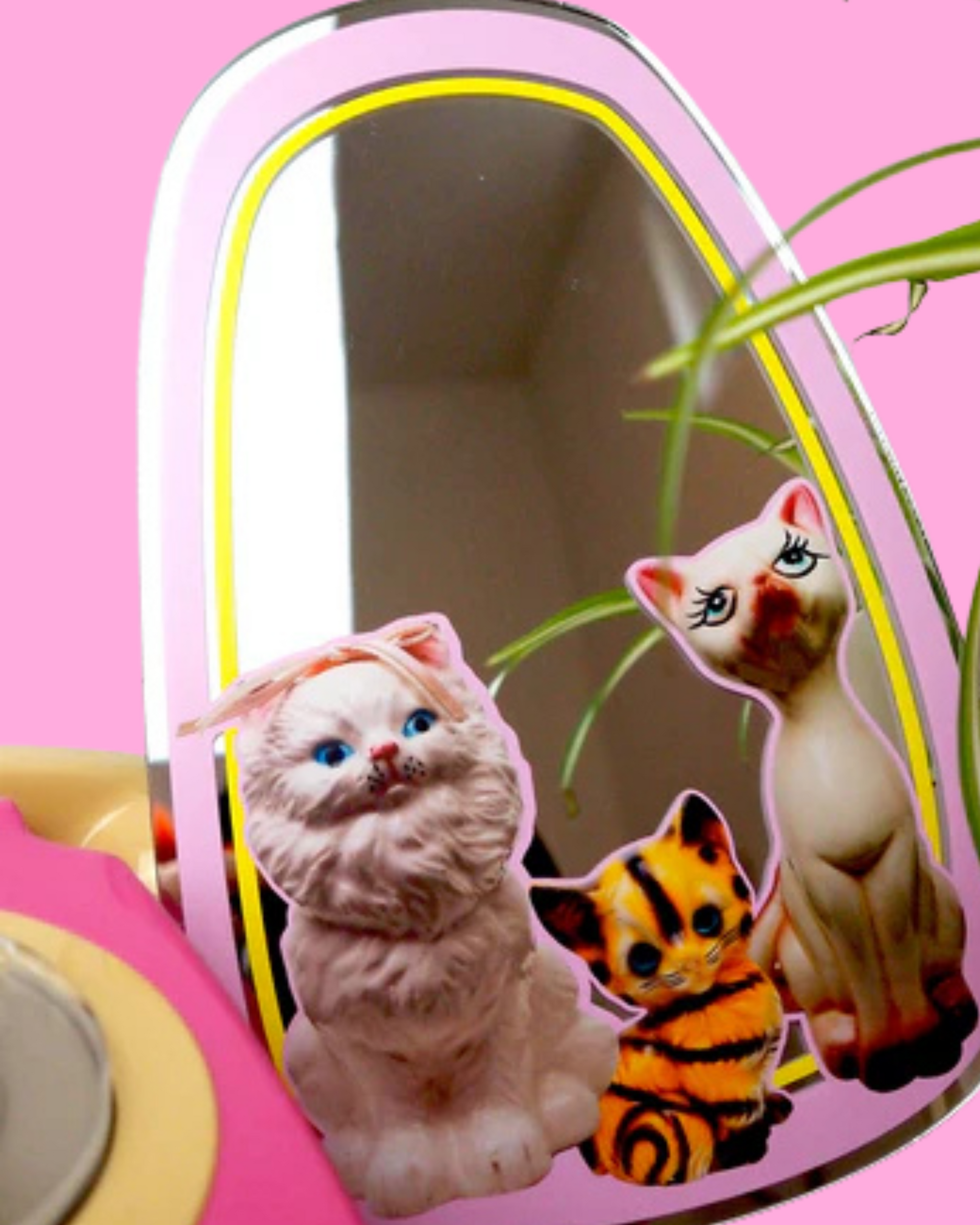 Kitsch Cat mirror-New Arrivals-Little Fish Co.