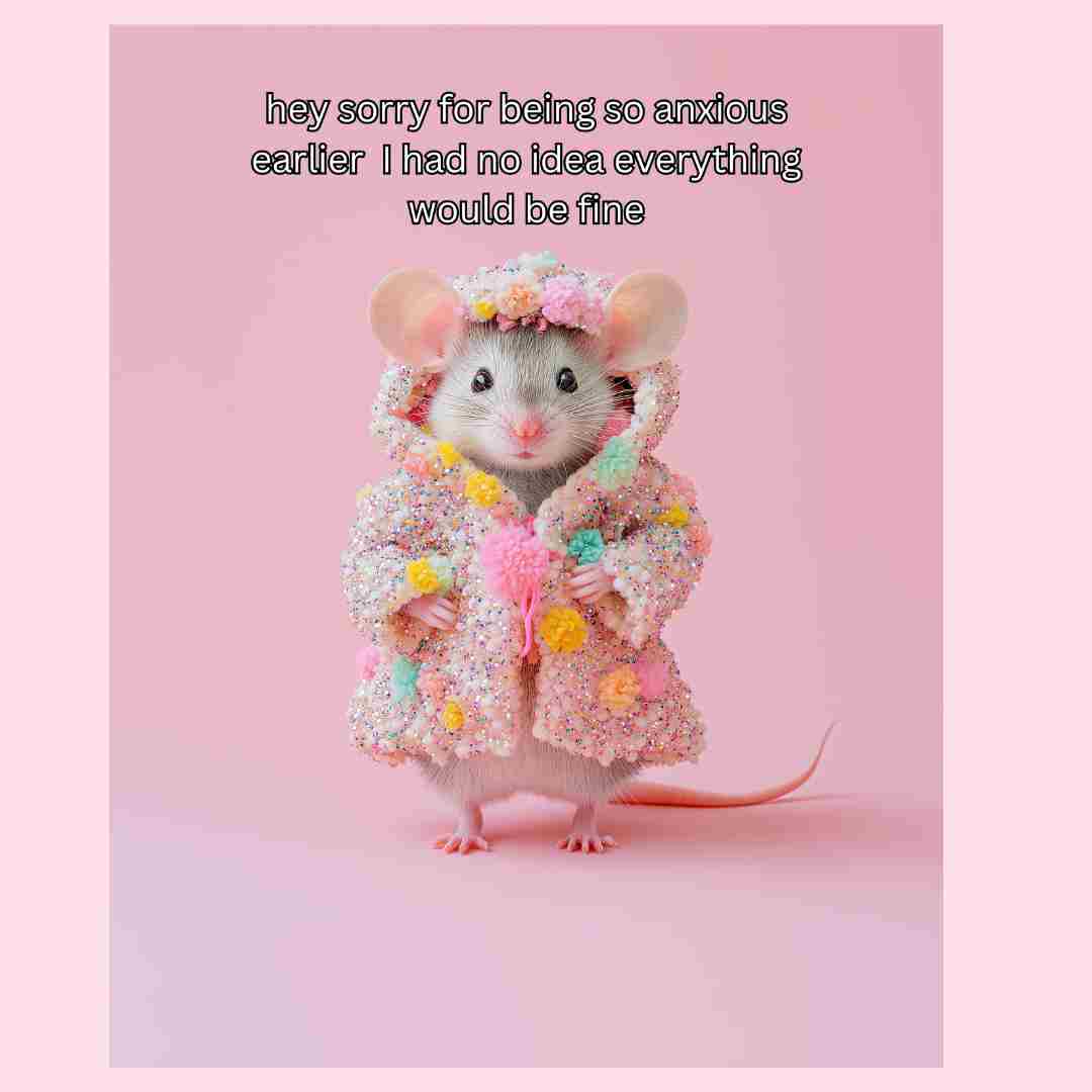 Anxious Pom Pom Mouse art print-Top 30 Art-Little Fish Co.