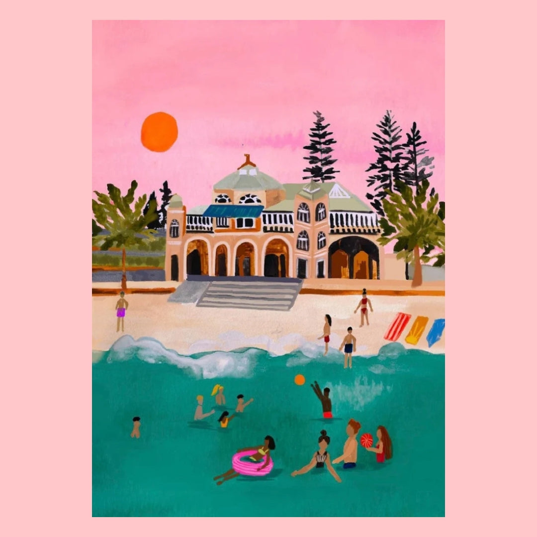 Sunset Swimmers illustration