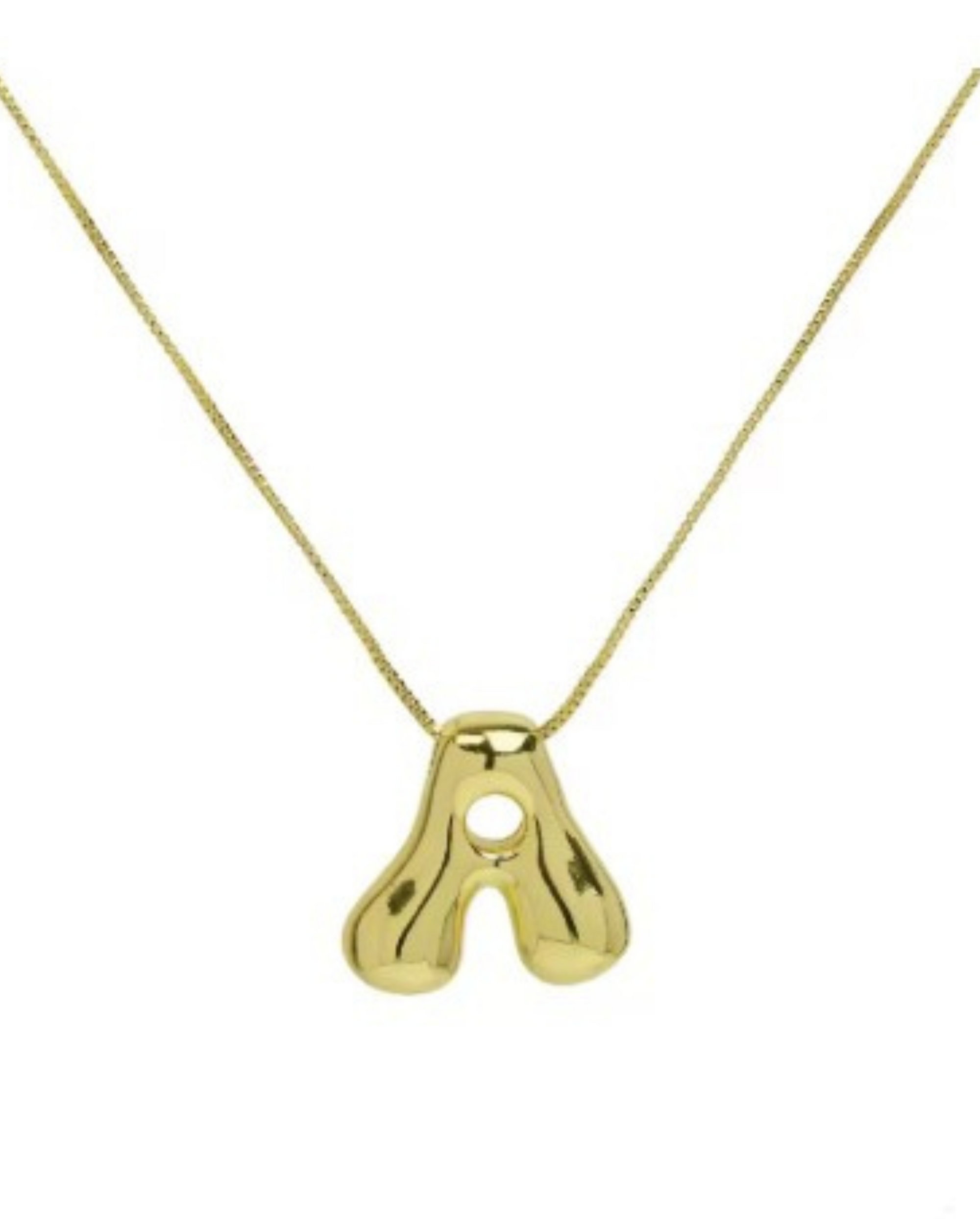 The Goldie - Bubble Initial necklace
