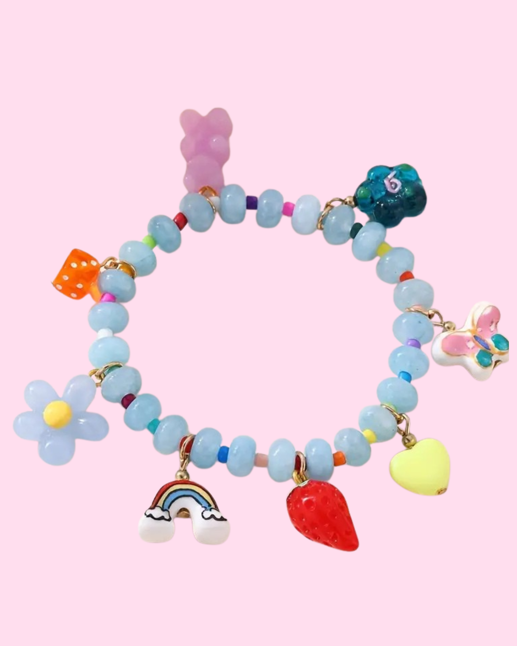 The " Charmer" Glass beaded charm bracelet - styles various