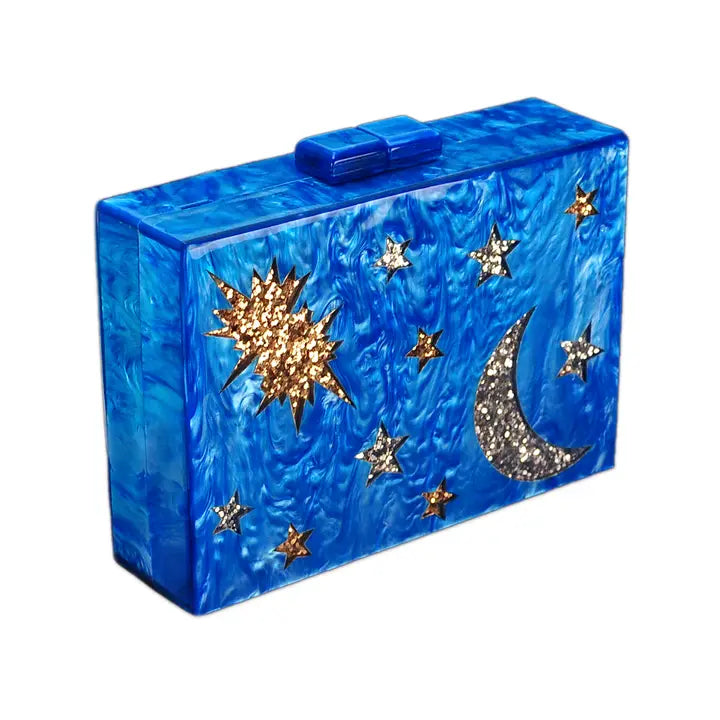 Blue Star Gazer clutch-New Arrivals-Little Fish Co.