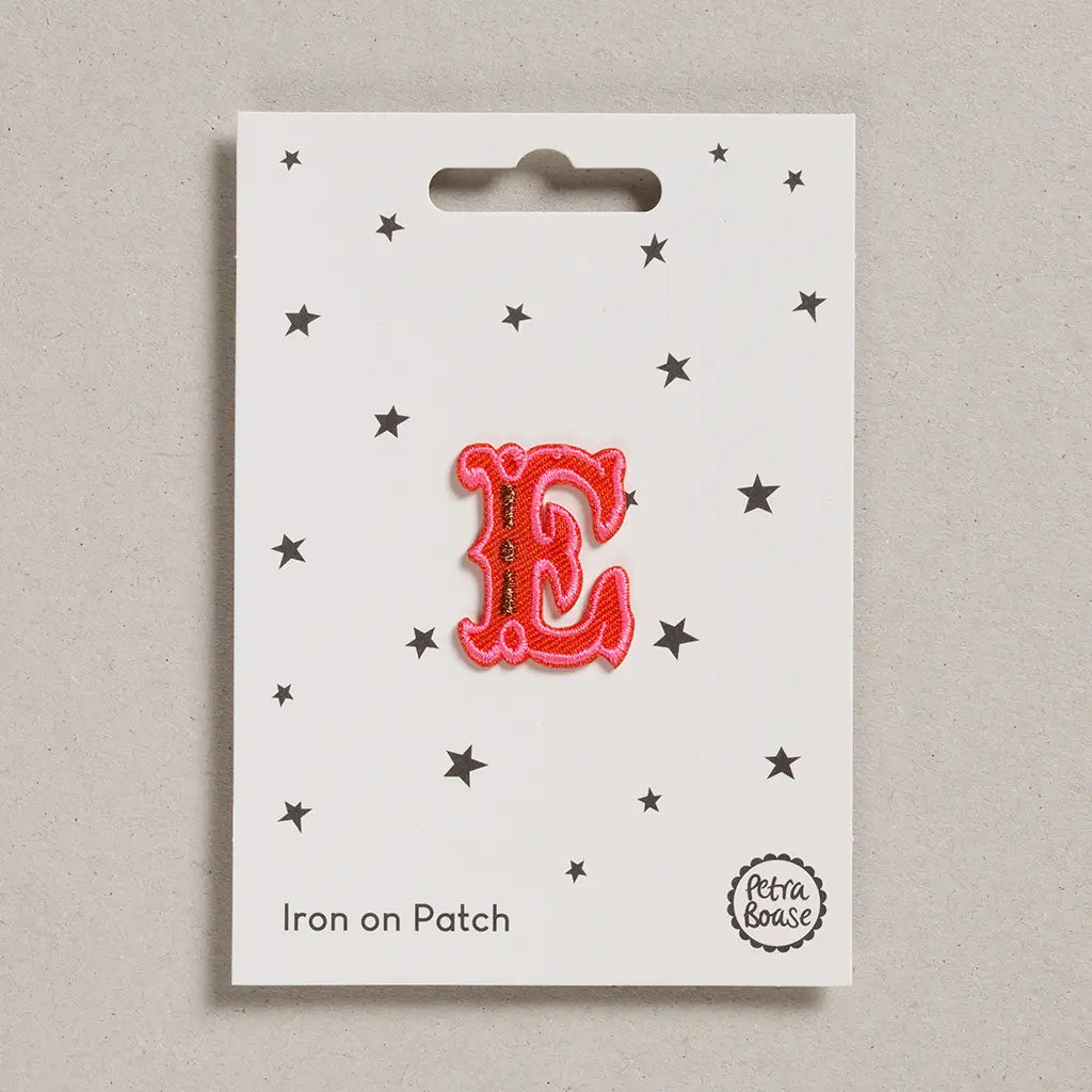 Iron on patch - Letter E-Fun-Little Fish Co.
