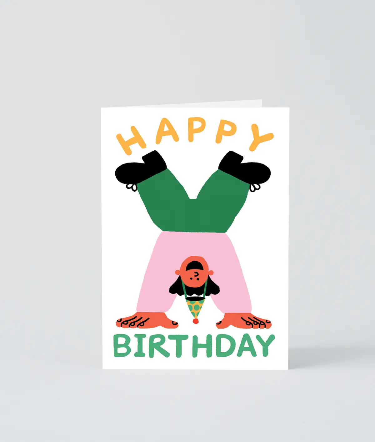 Handstand Happy birthday greeting card-Fun-Little Fish Co.