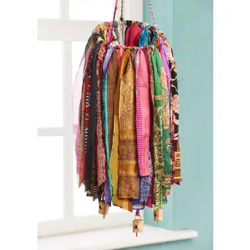 Recycled Sari Wind Chime-Little Fish Co.