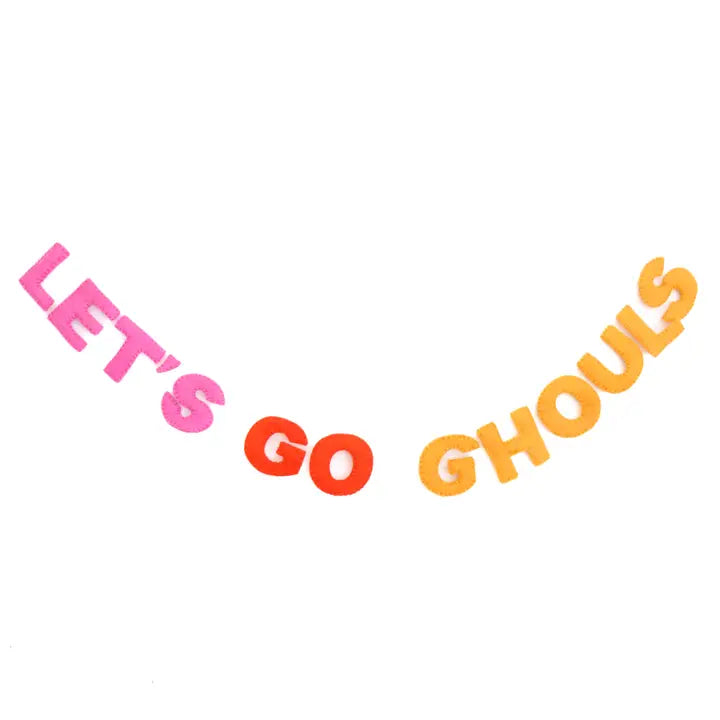 Lets Go Ghouls Felt Garland-Little Fish Co.