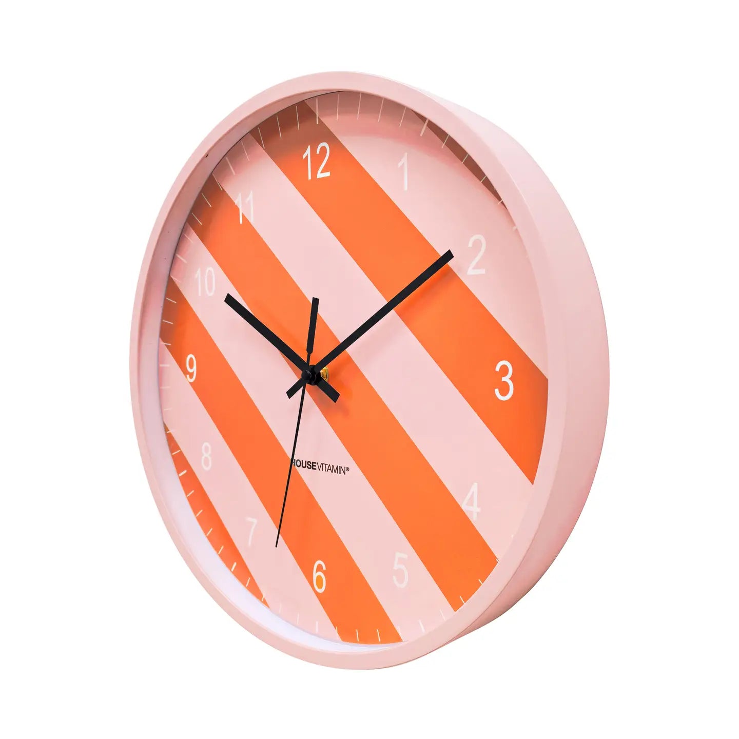 Orange Stripe Clock