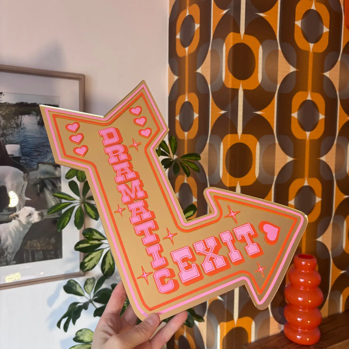 Dramatic Exit Arrow Mirror Large New!