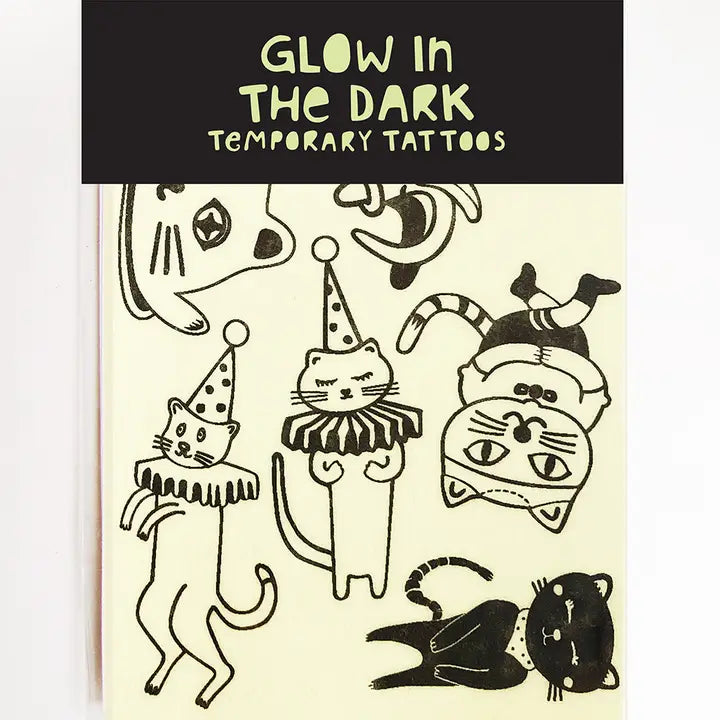 Cats | Glow in the Dark Temporary Tattoos-Little Fish Co.