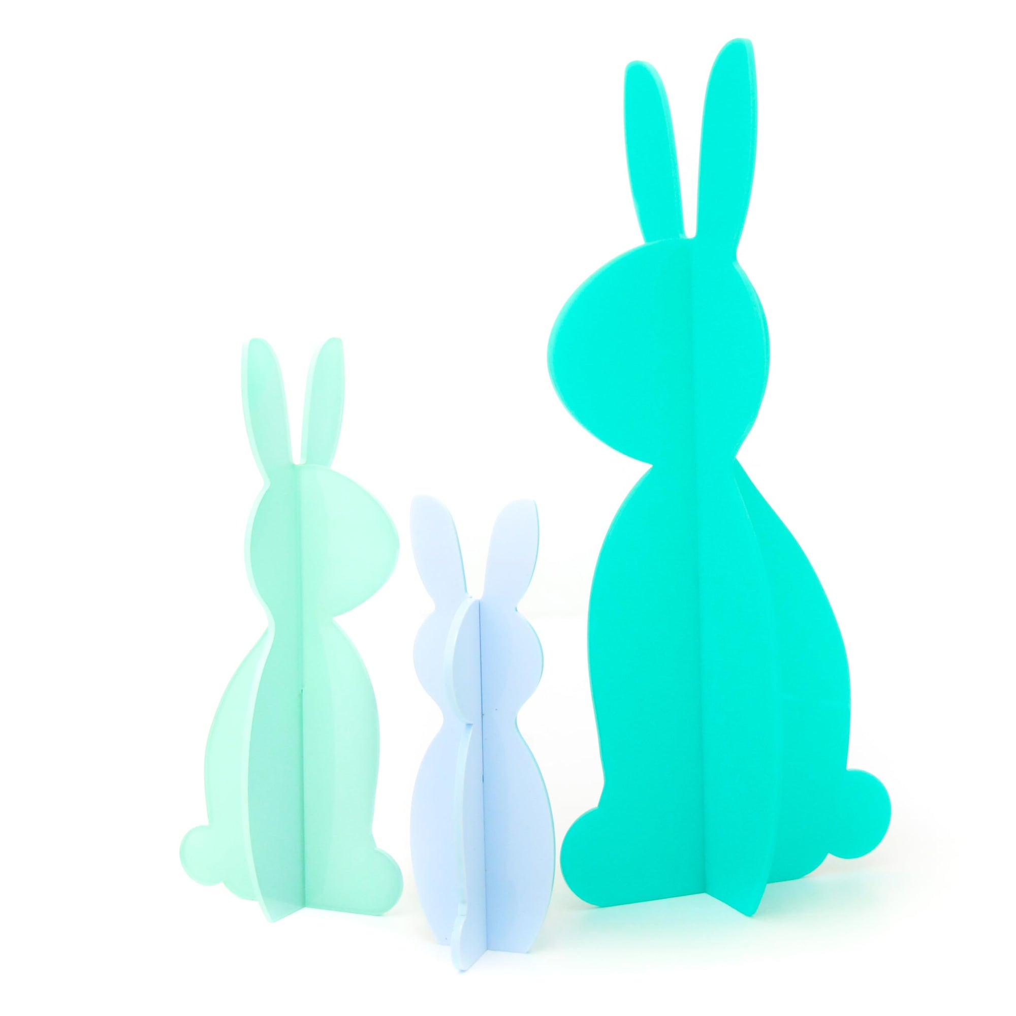 Set of 3 Acrylic Bunny in Blues-Fun-Little Fish Co.