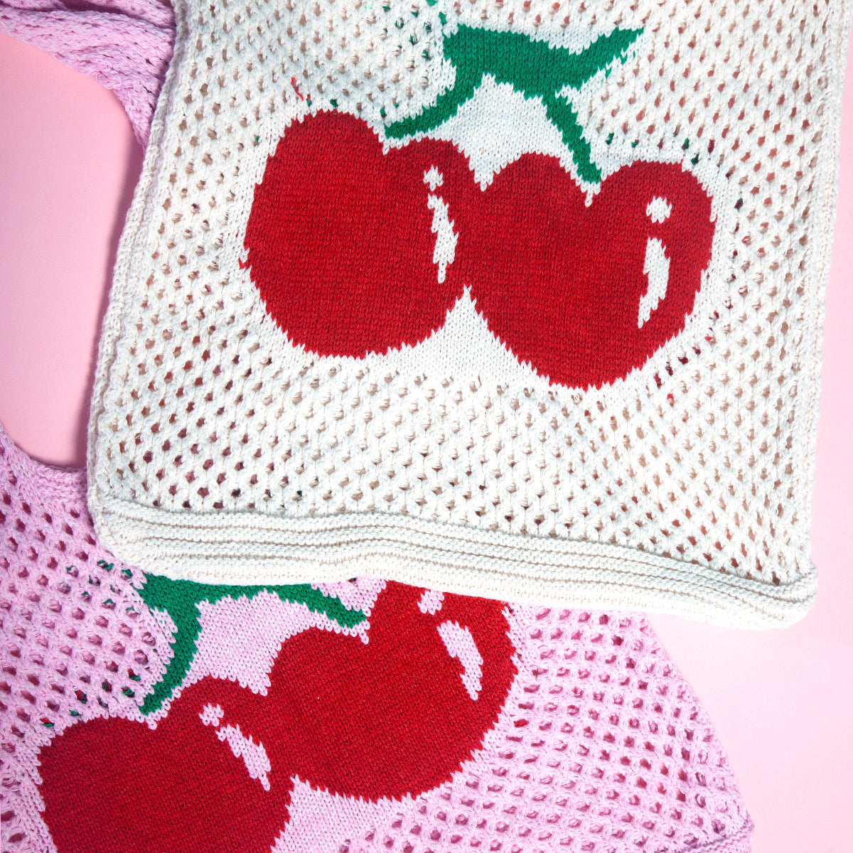 Crochet Cherry Shopper - Colours assorted-Fashion-Little Fish Co.