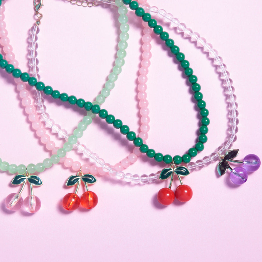 The "Cherry" Beaded Cherry necklace - colours assorted-New Arrivals 2025-Little Fish Co.