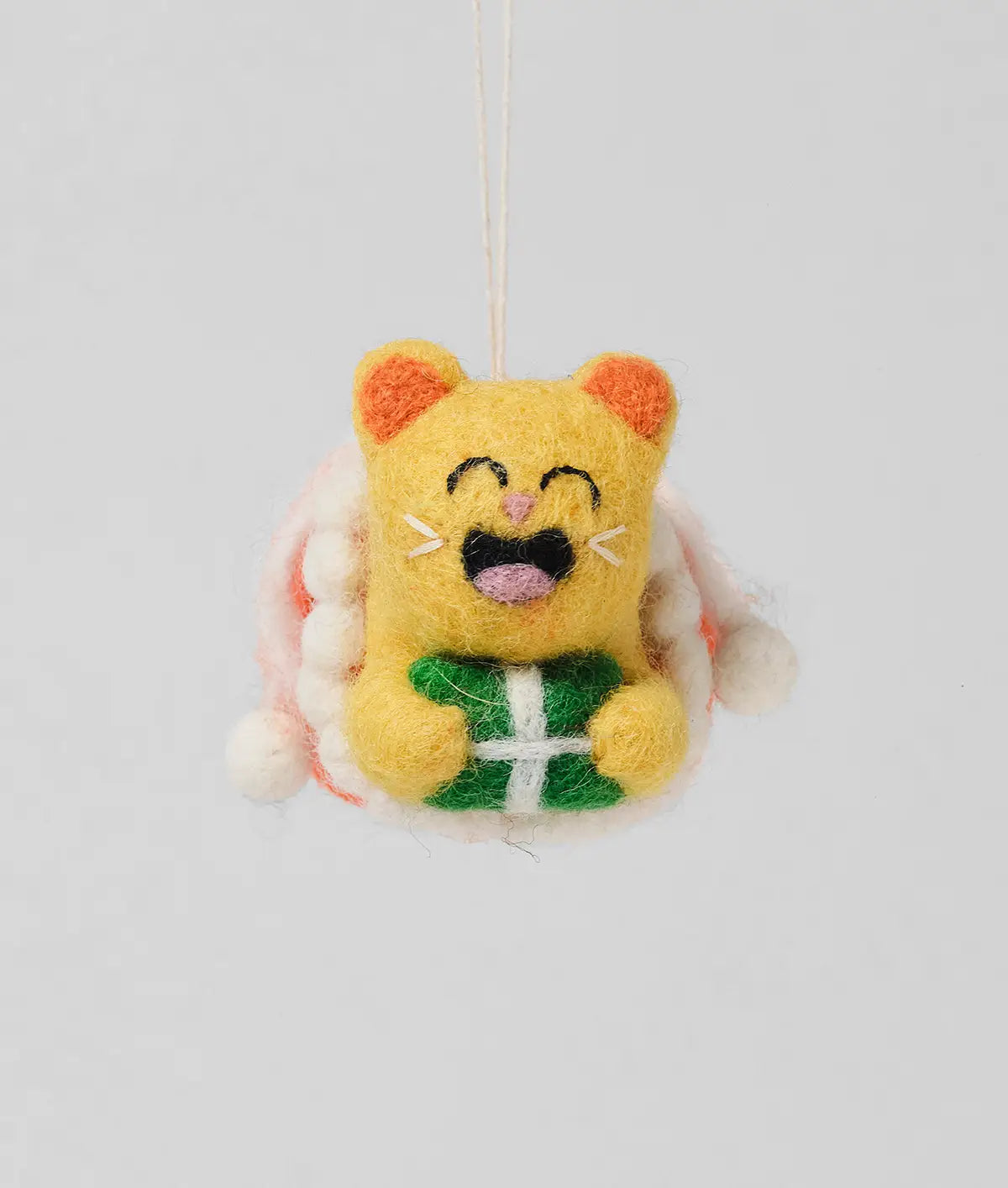 Misty Cat in Sack Hanging Felt Ornament