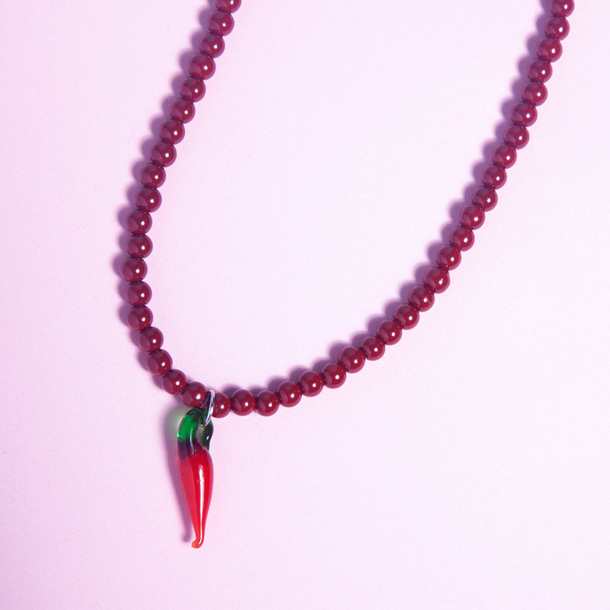 The "Hot Stuff" Beaded Heart necklace Red-New Arrivals 2025-Little Fish Co.