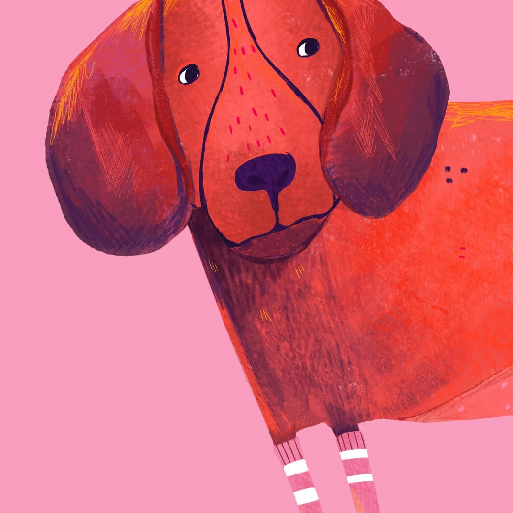 Whimsical Bavarian Mountain Hound Dog Art Print