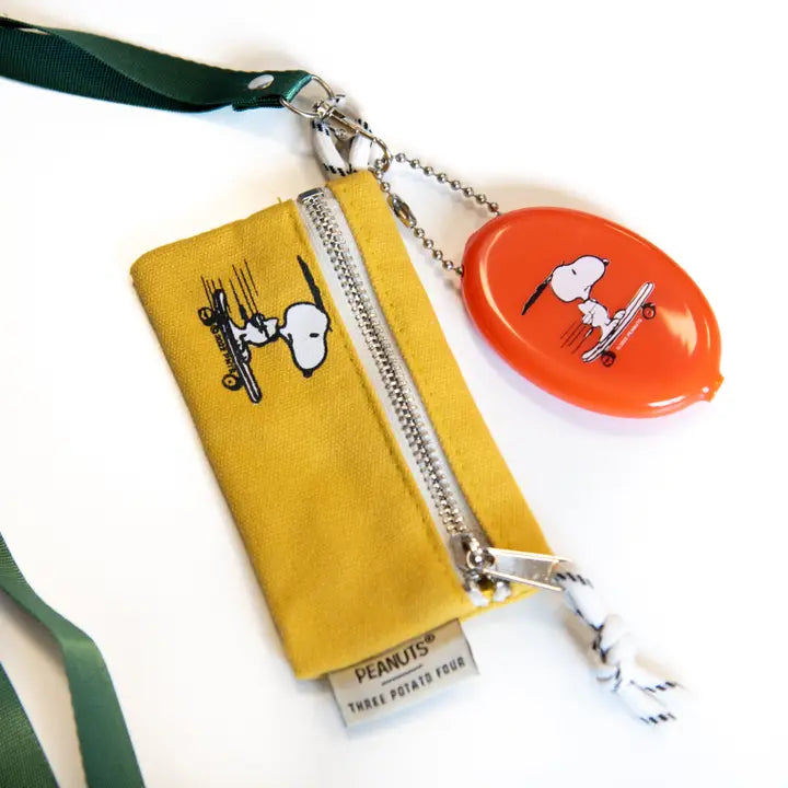 3P4 X Peanuts® - Snoopy Skateboard Coin Pouch-New Arrivals 2025-Little Fish Co.