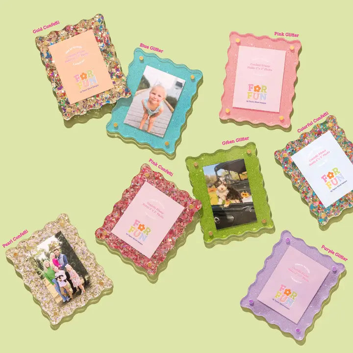 Acrylic magnet frame - Colourful Confetti-Little Fish Co.