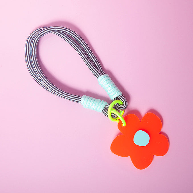 Bold Flora Key Rope -Hot orange / blue-New Arrivals-Little Fish Co.