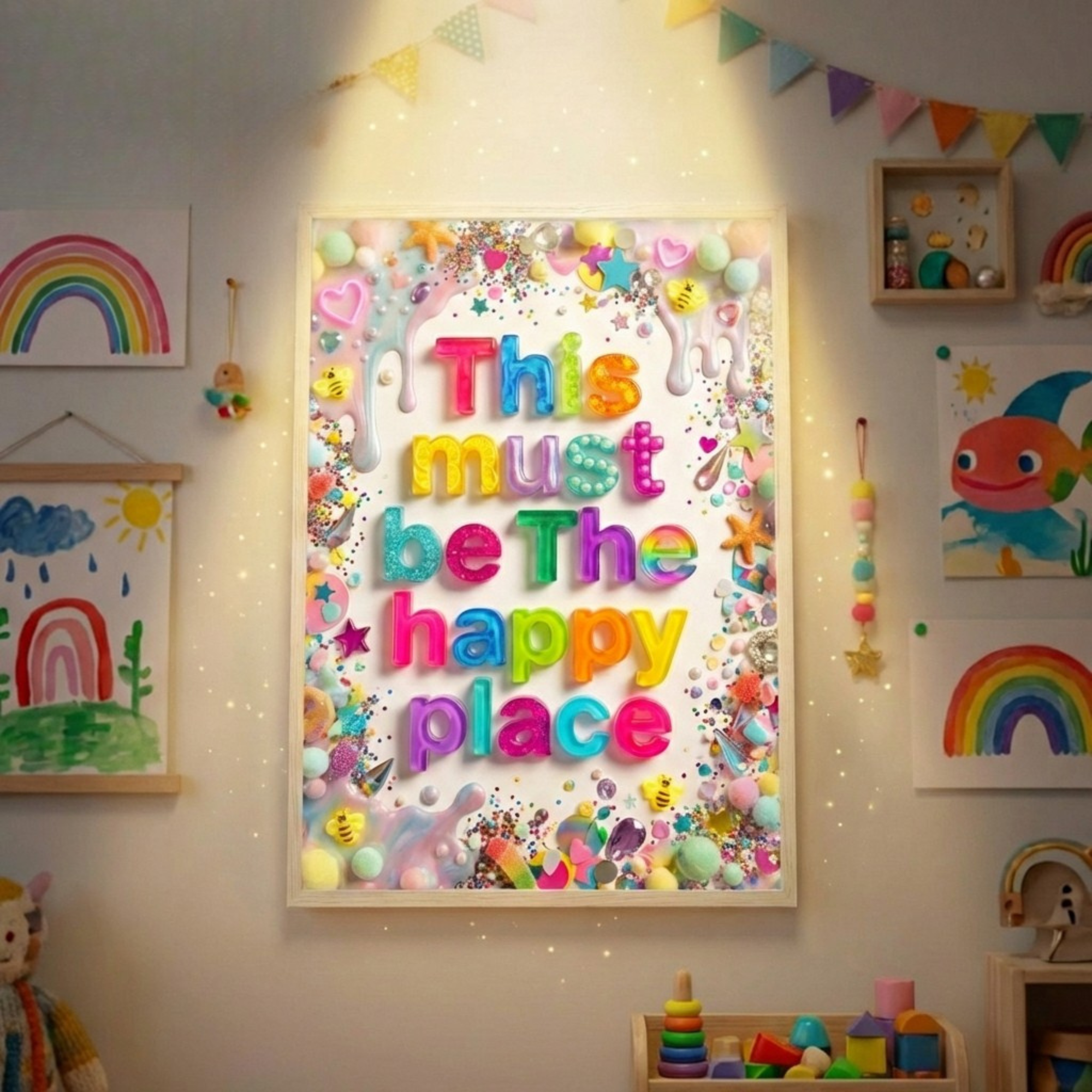 This Must Be The Happy Place - Collage Print