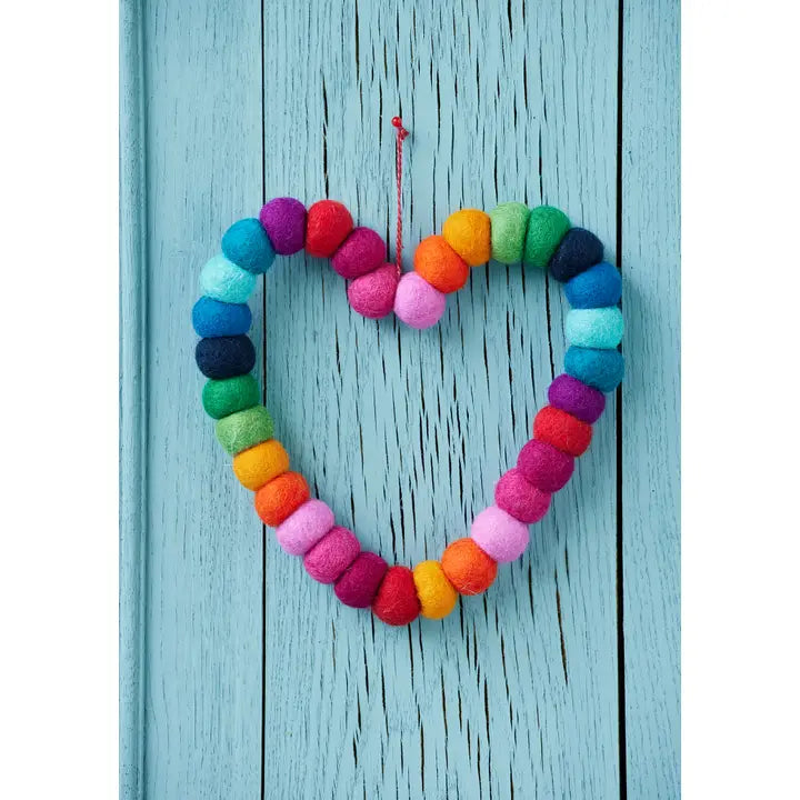 Chunky Rainbow heart wreath-Little Fish Co.