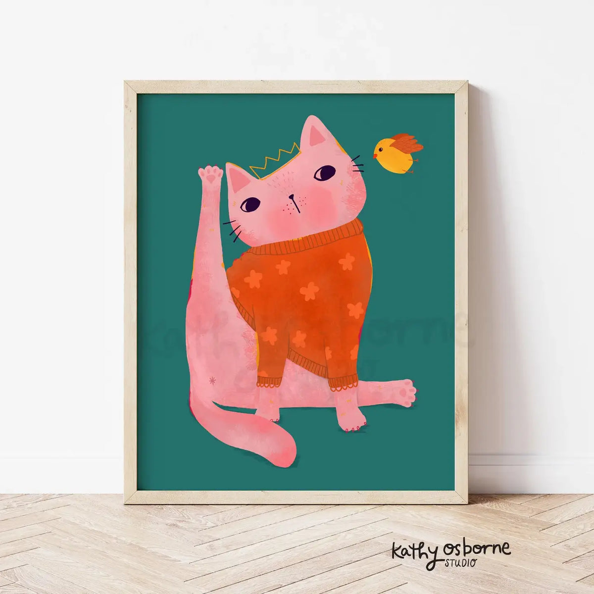 Cat Stretch Art Print 8x10