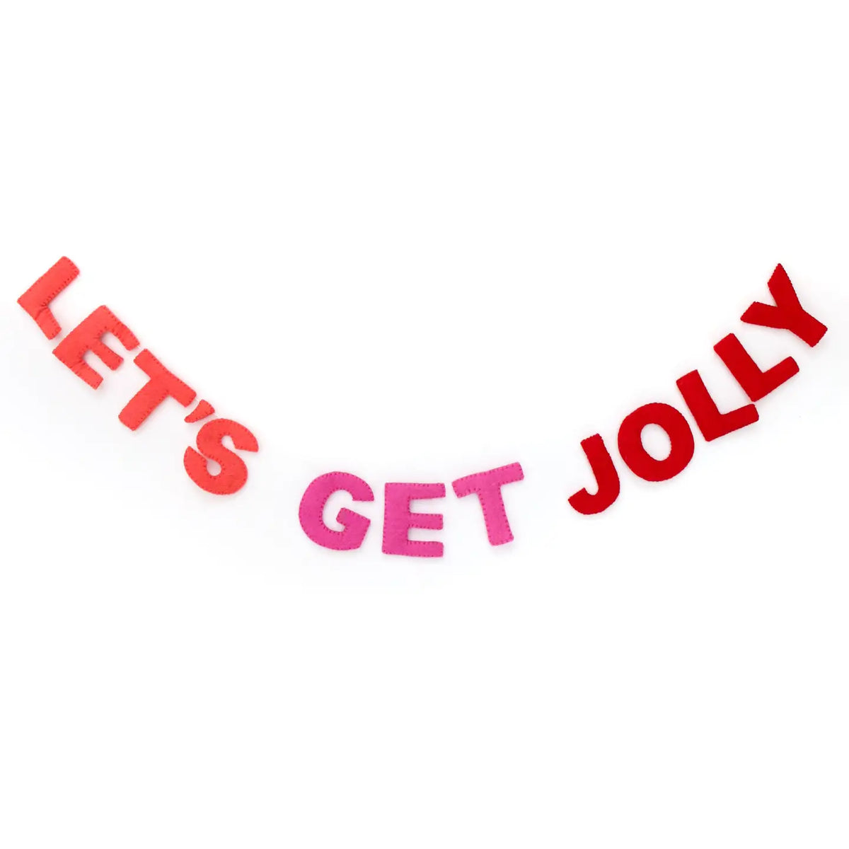 Lets Get Jolly felt garland