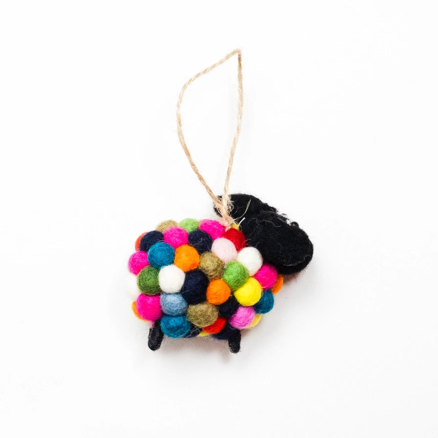 Ornament - Rainbow Ball Sheep-Little Fish Co.