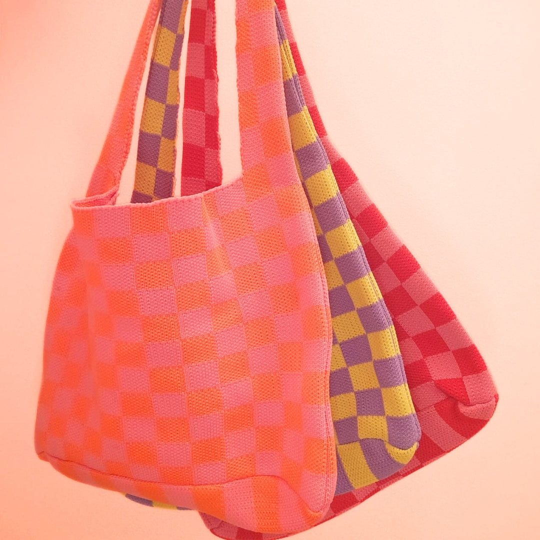 Las Vegas Slouch Bag - Neon Orange / Pink-New Arrivals-Little Fish Co.