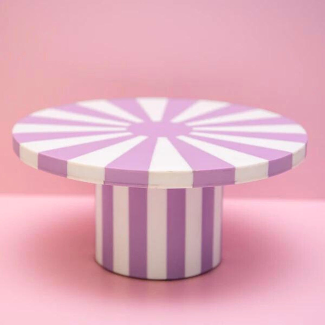 Lilac / white resin cake stand-New Arrivals-Little Fish Co.