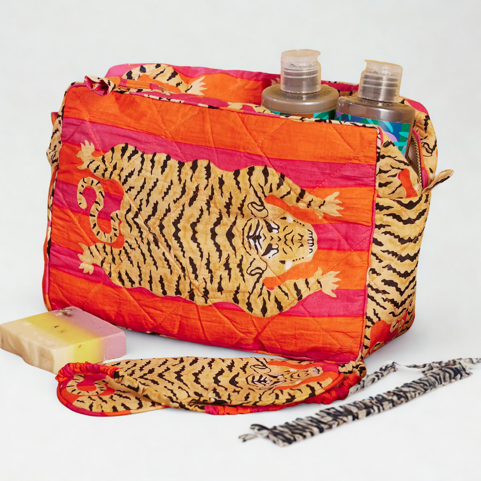 Tiger Eye Mask  Pink / Orange