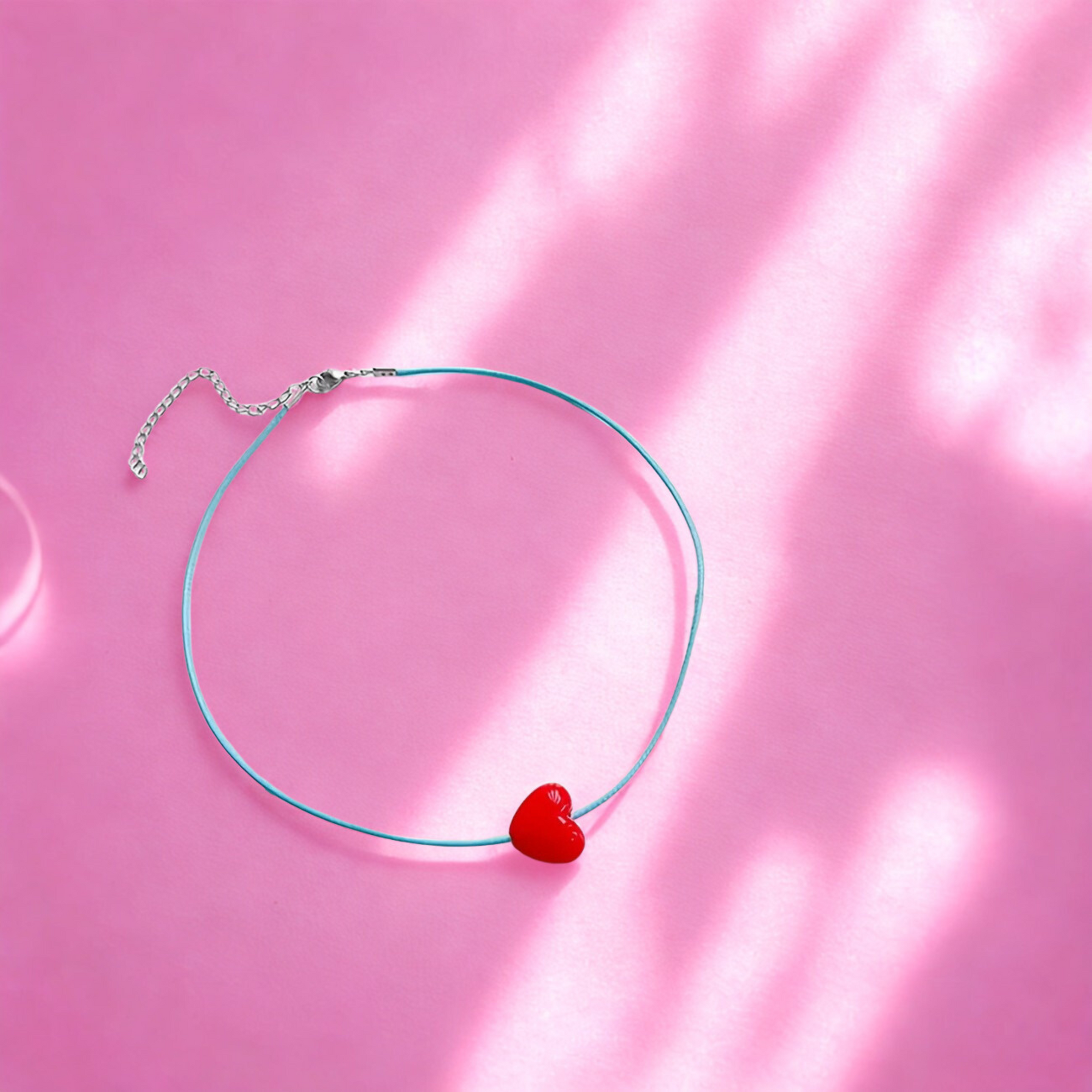 Simple string heart necklace-Little Fish Co.